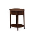 East West Furniture Hillsboro Asian Wood Nightstand in Antique Mahogany