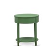 East West Furniture Hillsboro Asian Wood Nightstand in Clover Green