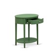 East West Furniture Hillsboro Asian Wood Nightstand in Clover Green