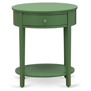 east west furniture hillsboro asian wood nightstand in clover green