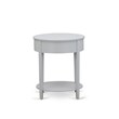 East West Furniture Hillsboro Asian Wood Nightstand in Urban Gray