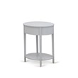 East West Furniture Hillsboro Asian Wood Nightstand in Urban Gray
