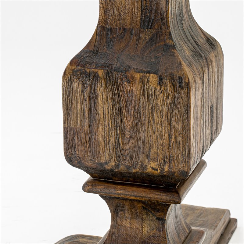 East West Furniture Irving Asian Wood Dining Table in Distressed Jacobean Brown