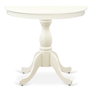 AST-LWH-TP - Dining Table - Linen White Top and Linen White Pedestal Leg Finish