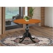 DST-BCH-TP - Kitchen Table - Cherry Table Top and Black Pedestal Leg Finish