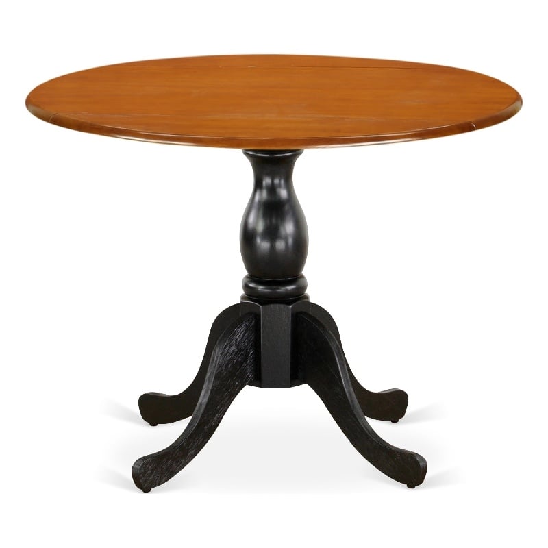 DST-BCH-TP - Kitchen Table - Cherry Table Top and Black Pedestal Leg Finish
