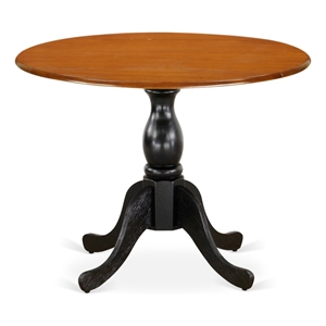 dst-bch-tp - kitchen table - cherry table top and black pedestal leg finish