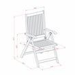 SECN3C5NA - Folding Patio Table and 2 Bistro Chair - Natural Oil Finish