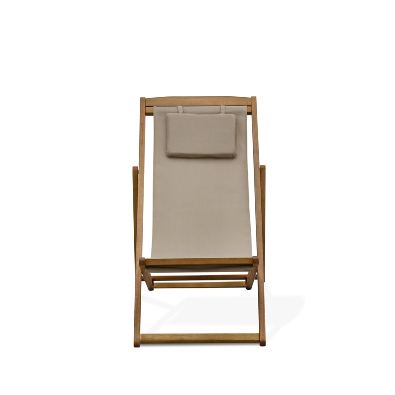 East West Furniture Camping Chairs - Becher Relax Chairs Set of 2 - Natural Oil
