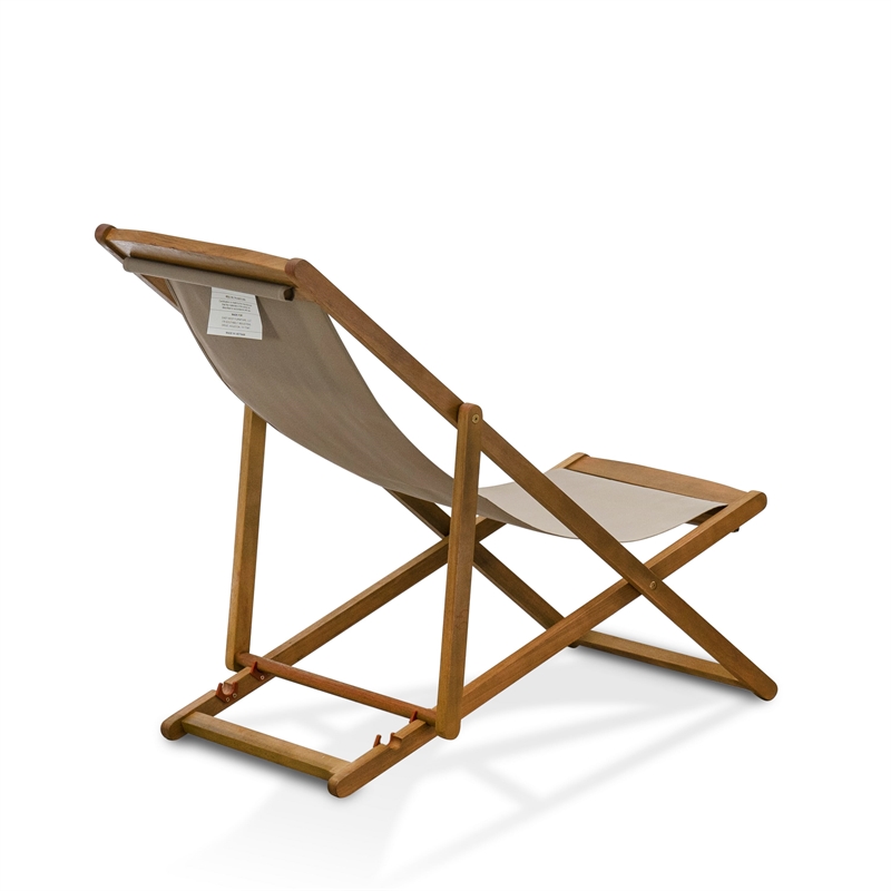 East West Furniture Camping Chairs - Becher Relax Chairs Set of 2 - Natural Oil