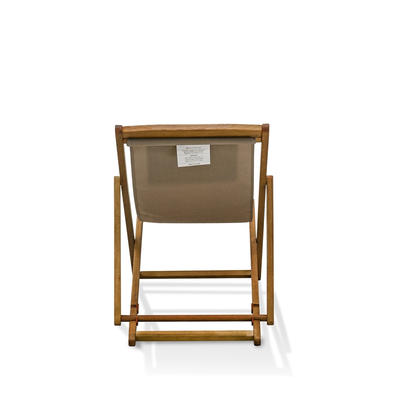 East West Furniture Camping Chairs - Becher Relax Chairs Set of 2 - Natural Oil