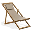 East West Furniture Camping Chairs - Becher Relax Chairs Set of 2 - Natural Oil