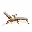 East West Furniture Patio Garden Chairs - Salinas Deck Lounger Chairs - Natural Oil