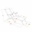 East West Furniture Patio Garden Chairs - Salinas Deck Lounger Chairs - Natural Oil