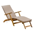 East West Furniture Patio Garden Chairs - Salinas Deck Lounger Chairs - Natural Oil