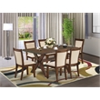 East West Furniture X-Style 7PC Dining Set in Light Beige/Distressed Jacobean