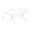 X797MZN32-5 Dining Table and 4 Light Beige Chairs - Distressed Jacobean Finish