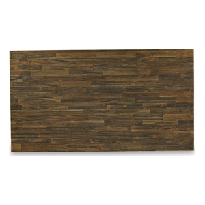 VT077 - Dining Table with Distressed Jacobean Top and Linen White Leg finish