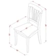 East West Furniture Dining Table and 4 Faux Leather Dinner Chairs in Black