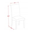 AMBA3-BCH-05 - Dining Table and 2 Grey Linen Fabric Chairs - Black Finish