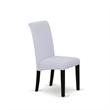 AMBA5-BCH-05 - Dining Table and 4 Grey Linen Fabric Chairs - Black Finish