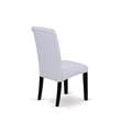 AMBA5-BCH-05 - Dining Table and 4 Grey Linen Fabric Chairs - Black Finish