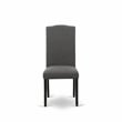 AMEN3-BCH-20 - Wooden Table and 2 Dark Gotham Grey Dining Chairs - Black Finish