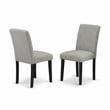 ESAB3-BCH-06 - Wooden Table and 2 Parson Chairs with High Back - Black Finish