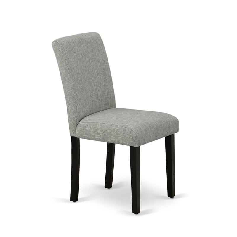 ESAB3-BCH-06 - Wooden Table and 2 Parson Chairs with High Back - Black Finish