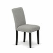 ESAB3-BCH-06 - Wooden Table and 2 Parson Chairs with High Back - Black Finish
