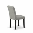 ESAB3-BCH-06 - Wooden Table and 2 Parson Chairs with High Back - Black Finish