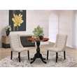 ESFO3-BCH-01 - Kitchen Dining Table and 2 Parson Chairs - Black Finish