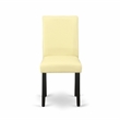 AMAB5-BCH-73 - Dining Table and 4 Eggnog PU Leather Chairs - Black Finish