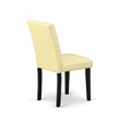 AMAB5-BCH-73 - Dining Table and 4 Eggnog PU Leather Chairs - Black Finish