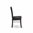 AMDL3-BCH-W - Wooden Dining Table and 2 Dining Chairs - Black Finish
