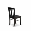 AMDL3-BCH-W - Wooden Dining Table and 2 Dining Chairs - Black Finish