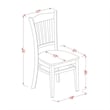 East West Furniture Wooden Kitchen Table and 4 Dining Chairs in Black