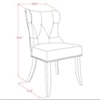 East West Furniture Dining Table and 4 Blue Linen Fabric Chairs in Black