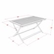 East West Furniture Dining Table with 4 Outdoor Dining Armchairs- Natural Oil