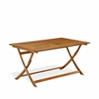 AECM5CWNA - Modern Table with 4 Arms Less Patio Chairs- Natural Oil Finish
