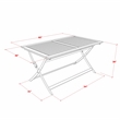 AECM5CWNA - Modern Table with 4 Arms Less Patio Chairs- Natural Oil Finish
