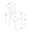 AMAN3-BCH-W - Kitchen Table and 2 Slatted Back Kitchen Chairs - Black Finish
