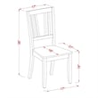 AMDU5-BCH-W - Dining Table and 4 Wooden Dining Chairs - Black Finish