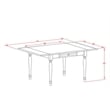 MZPV3-BCH-W - Dinner Table and 3 Wooden Dining Chairs (Black & Cherry Finish)