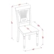 MZPV3-BCH-W - Dinner Table and 3 Wooden Dining Chairs (Black & Cherry Finish)