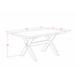 East West Furniture Dining Table and 4 Light Beige Chairs in Distressed Jacobean