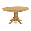 East West Furniture Dining Table and 6 Wood Chairs in Oak Finish