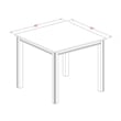 East West Furniture Dinette Table and 4 Linen Fabric Dining Chair - Linen White