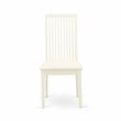 East West Furniture Dinette Table and 4 Linen Fabric Dining Chair - Linen White