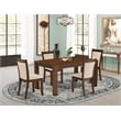East West Furniture Wood 5-Piece Dining Set in Sand Blasting Antique Walnut Base